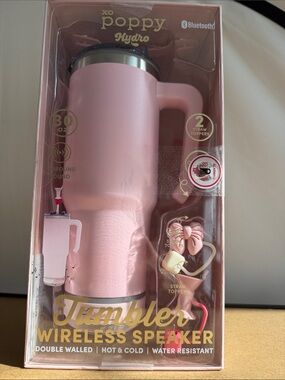 Poppy Hydro Pink Wireless Tumbler Speaker